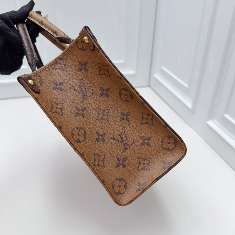 閒置新 路易威登/Louis Vuitton onthego小號托特包購物袋手提肩背包 芯片款-2