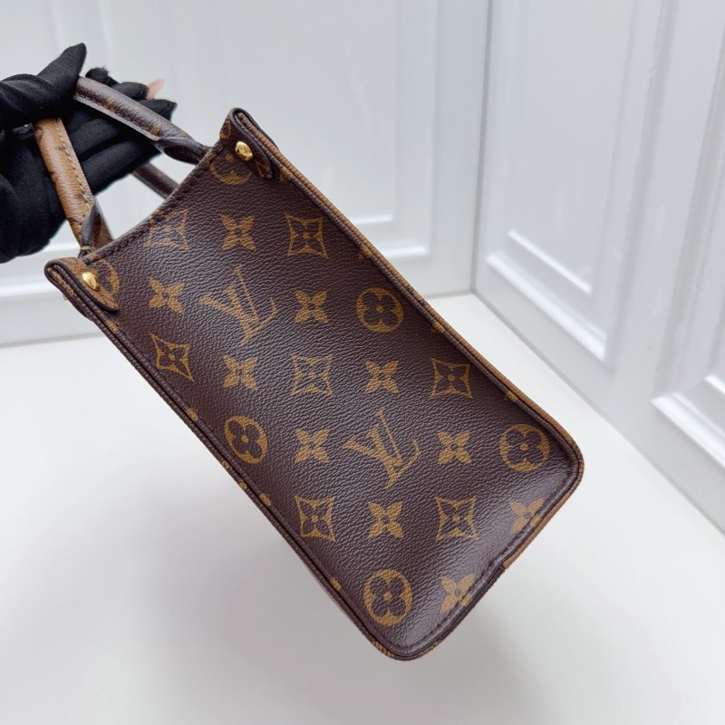 閒置新 路易威登/Louis Vuitton onthego小號托特包購物袋手提肩背包 芯片款-3