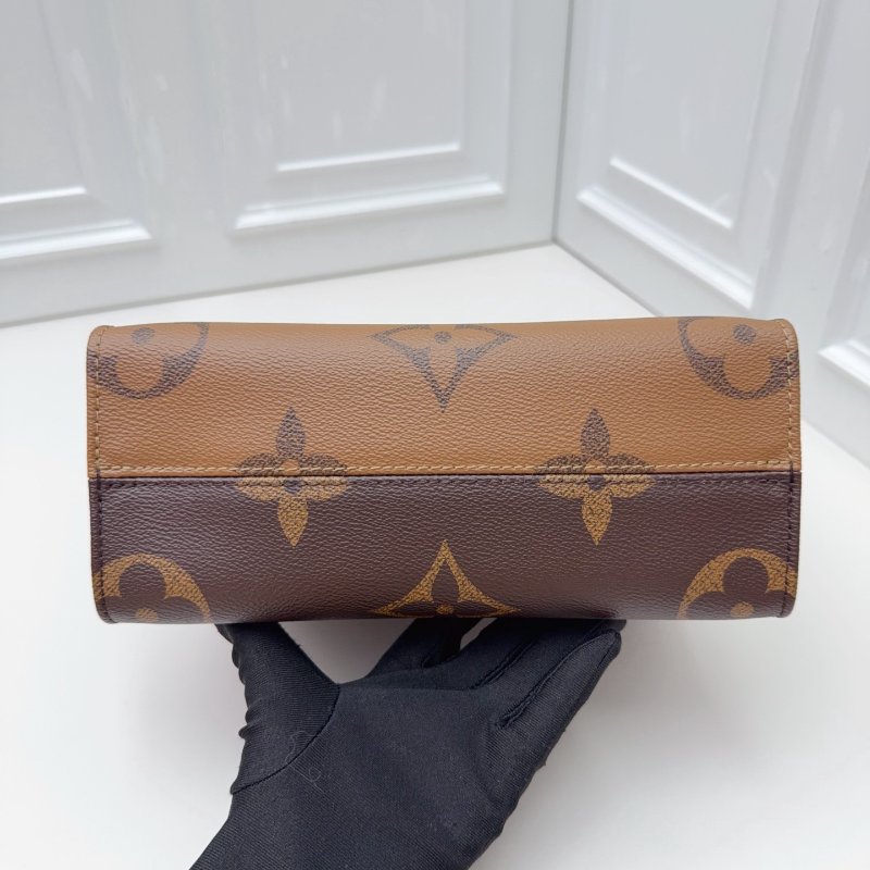 閒置新 路易威登/Louis Vuitton onthego小號托特包購物袋手提肩背包 芯片款-4