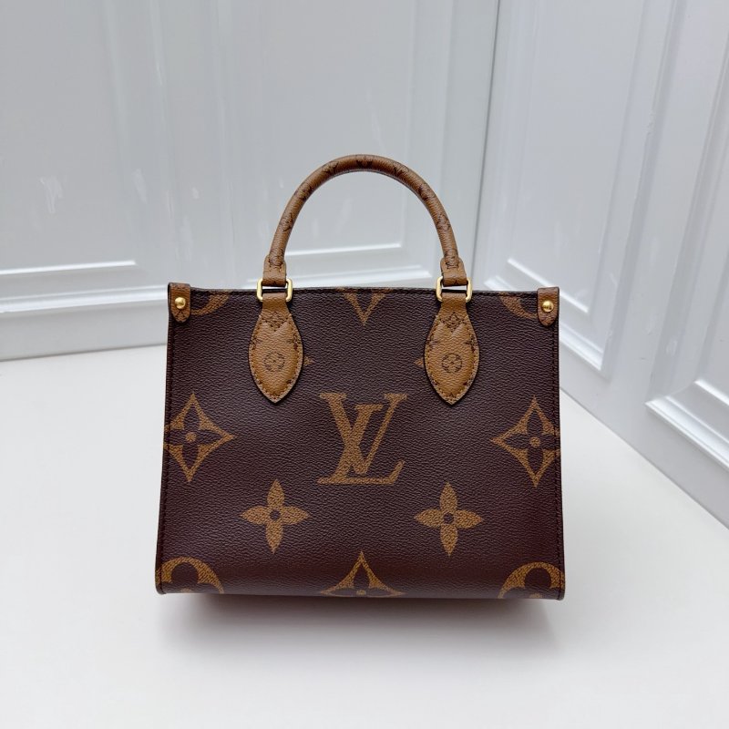 閒置新 路易威登/Louis Vuitton onthego小號托特包購物袋手提肩背包 芯片款-5