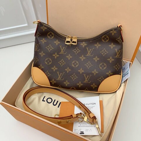 全新品 路易威登/Louis Vuitton 老花黃牛角肩背包 芯片款