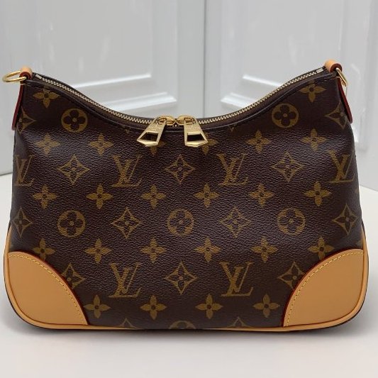 全新品 路易威登/Louis Vuitton 老花黃牛角肩背包 芯片款-5