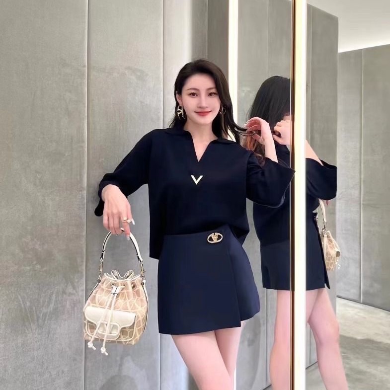 VALENTINO 經典老花拼皮 手提肩背斜背水桶包 16*20*11 95新 配件塵袋卡冊吊牌-0