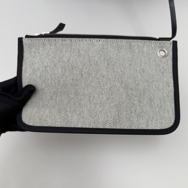 閒置新 Hermes愛馬仕 Herbag31黑色Toile H防水帆佈手提包-10