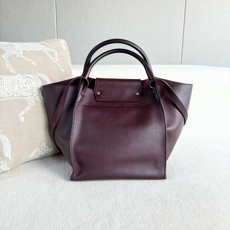 Celine bigbag手提水桶包 酒紅色 24*25*20 9新 配件塵袋-3