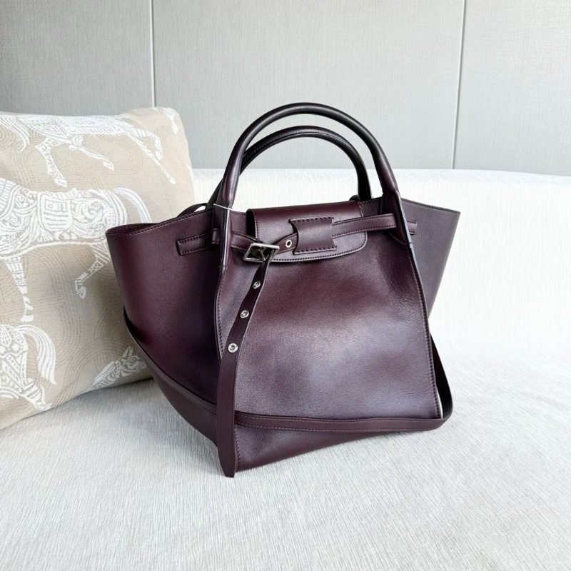 Celine bigbag手提水桶包 酒紅色 24*25*20 9新 配件塵袋-6
