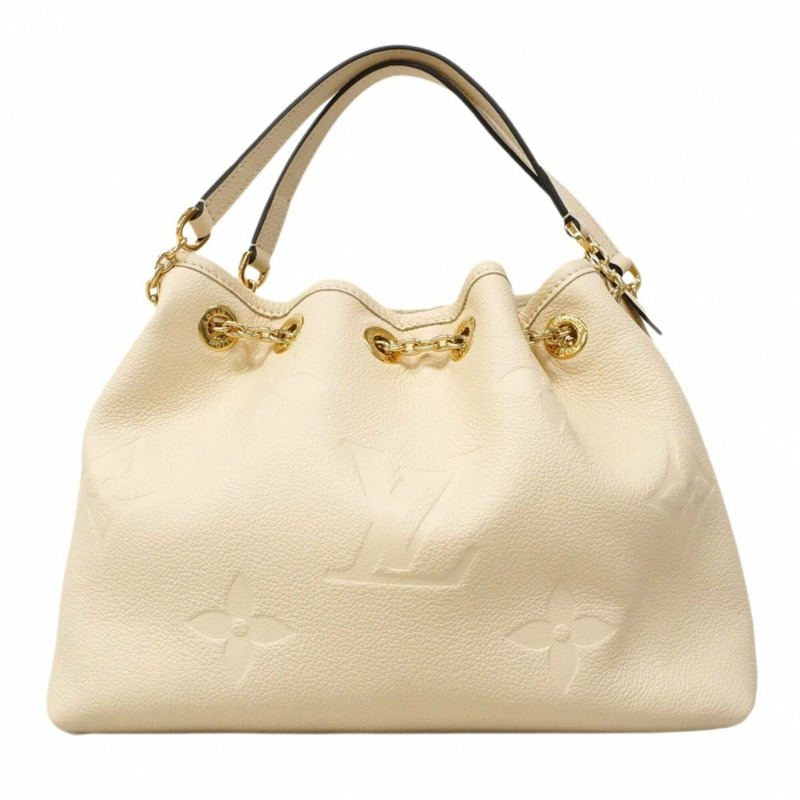 Louis Vuitton Monogram Empreinte LV Bundle 手提包，M25452，奶油色，女士兩用包。-5