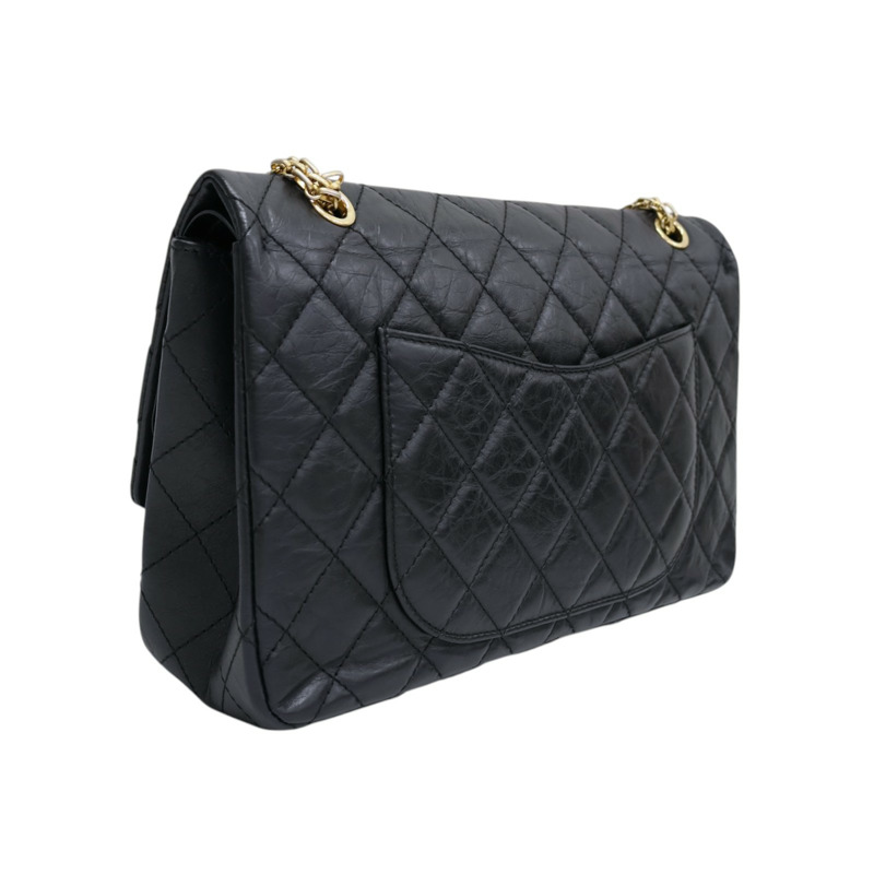 黑色 菱格紋 牛皮 2.55 肩背包【CHANEL 香奈兒】 A37587-1