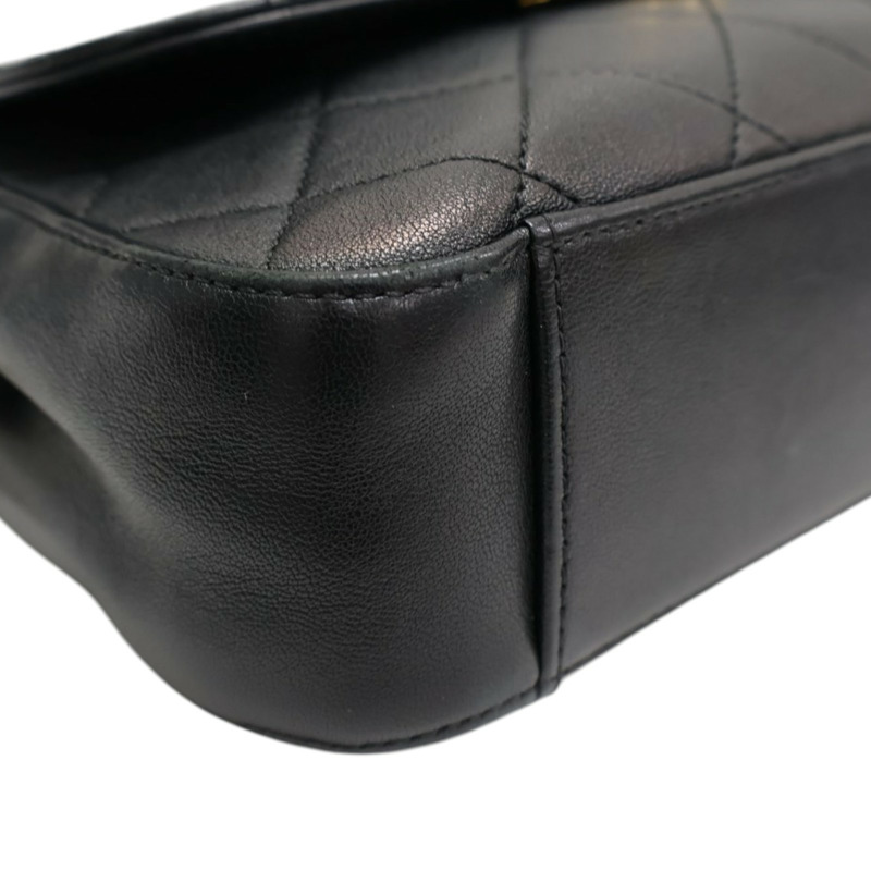 黑色 菱格紋 牛皮 Chain Infinity Top Handle Flap 兩用包【CHANEL 香奈兒】 AS0970-11