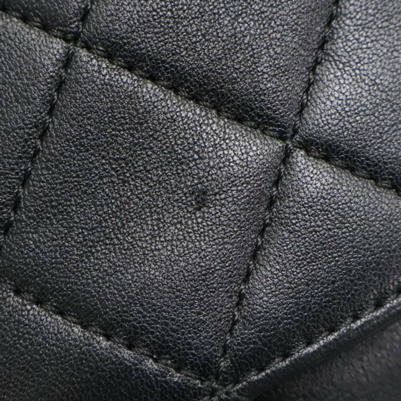 黑色 菱格紋 牛皮 Chain Infinity Top Handle Flap 兩用包【CHANEL 香奈兒】 AS0970-12