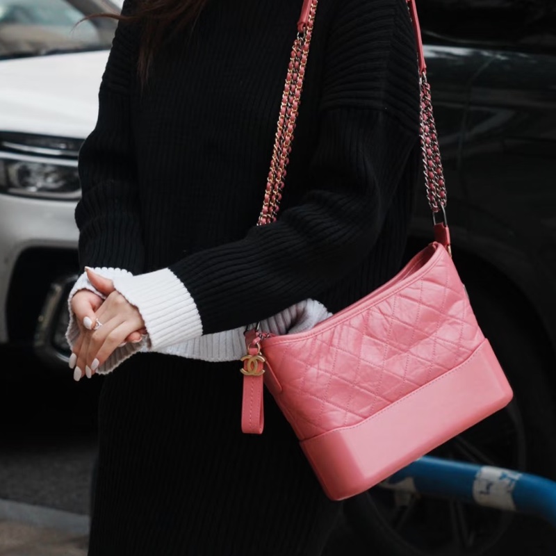 CHANEL香奈兒Gabrielle系列粉色流浪包小號🌸-4