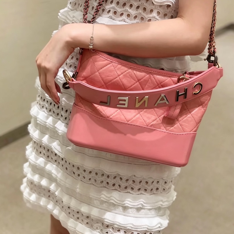 CHANEL香奈兒Gabrielle系列粉色流浪包小號🌸-6