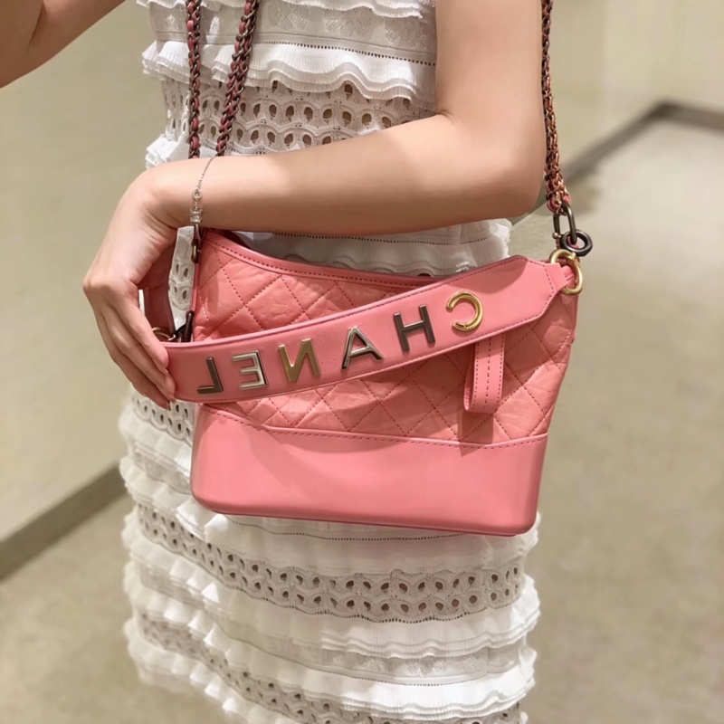 CHANEL香奈兒Gabrielle系列粉色流浪包小號🌸-19