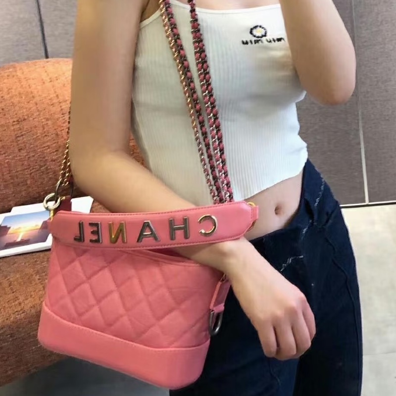 CHANEL香奈兒Gabrielle系列粉色流浪包小號🌸-22