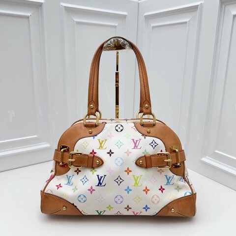 路易威登/Louis Vuitton 中古白三彩保齡球手提包