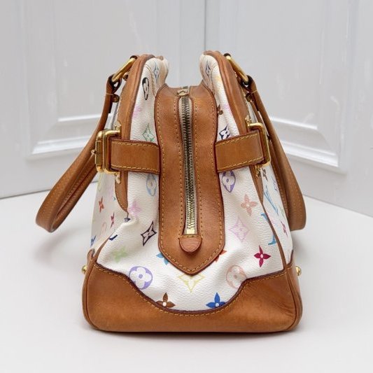 路易威登/Louis Vuitton 中古白三彩保齡球手提包-2