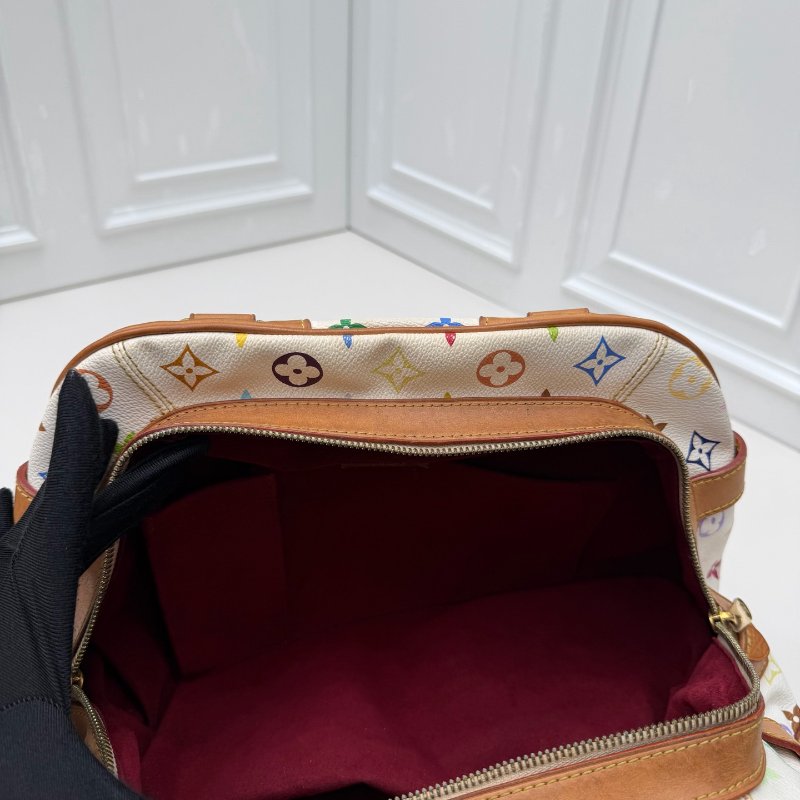 路易威登/Louis Vuitton 中古白三彩保齡球手提包-9