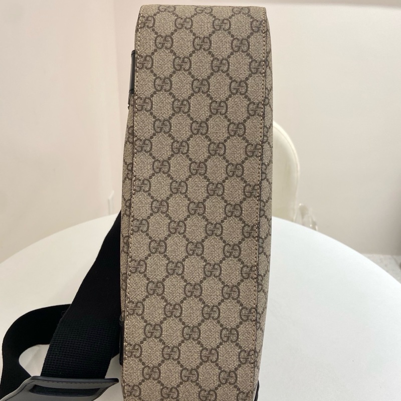 Gucci古馳男士老花拼皮雙扣款郵差包   尺寸：34*10*25.-4
