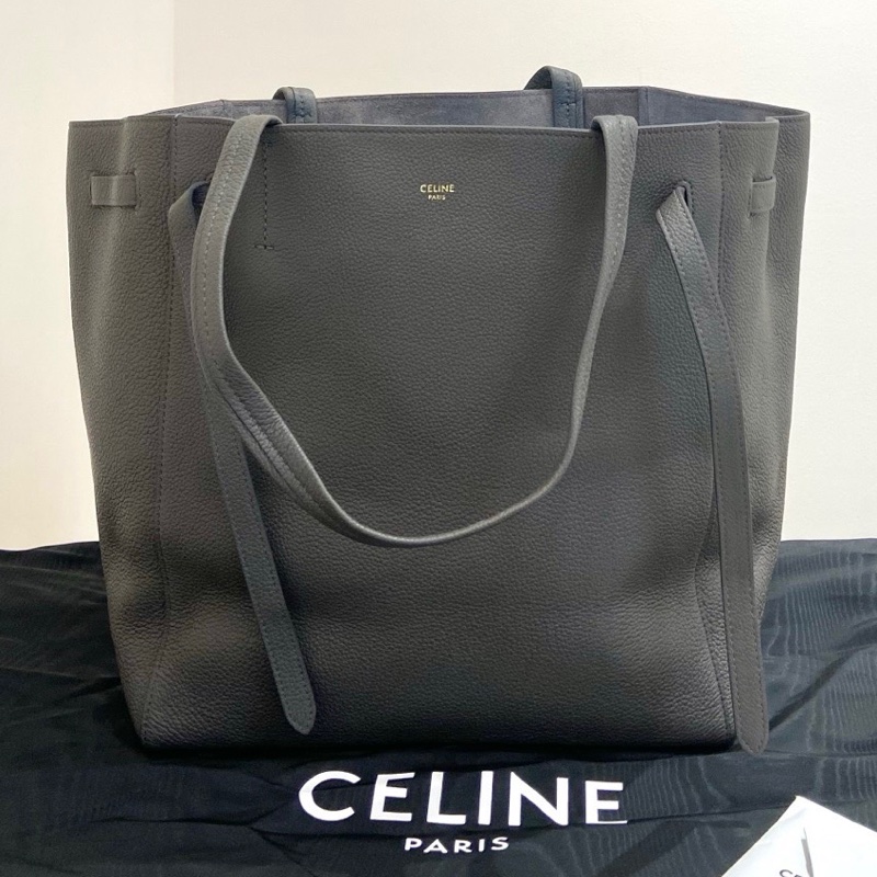 CELINE賽琳 Cabas大象灰手提托特單肩包   尺寸：27*31*17 附件：塵袋 。-7