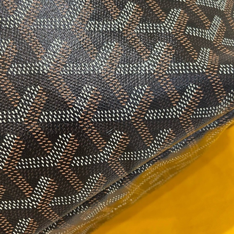 GOYARD/戈雅黑色Y字滿印老花中號單肩子母購物袋 尺寸：34*26*14 附件：子袋 塵袋。-6