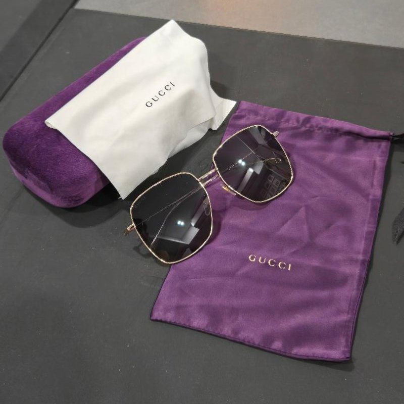 GUCCI 古馳金屬太陽眼鏡 (GG1031S-001)-0