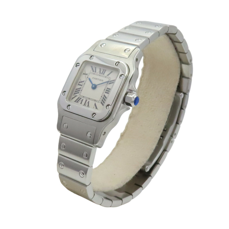 銀色錶盤 不鏽鋼 Santos Galbee 腕錶【Cartier 卡地亞】 W20056D6-1