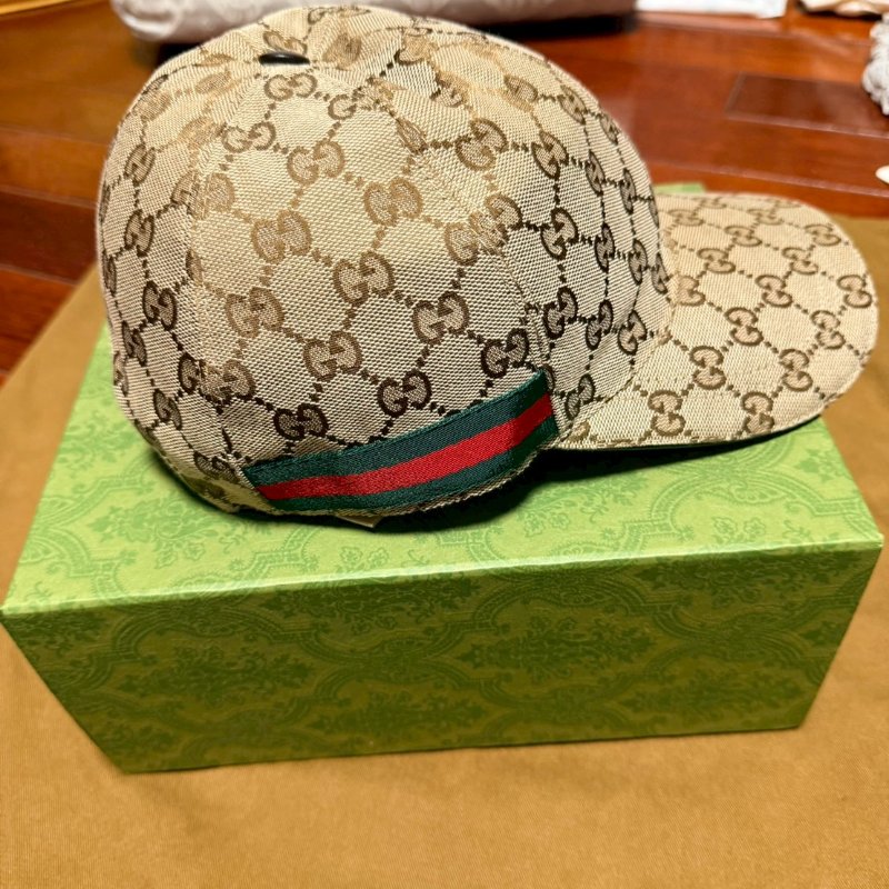 Gucci 經典雙G logo帆布棒球帽-2
