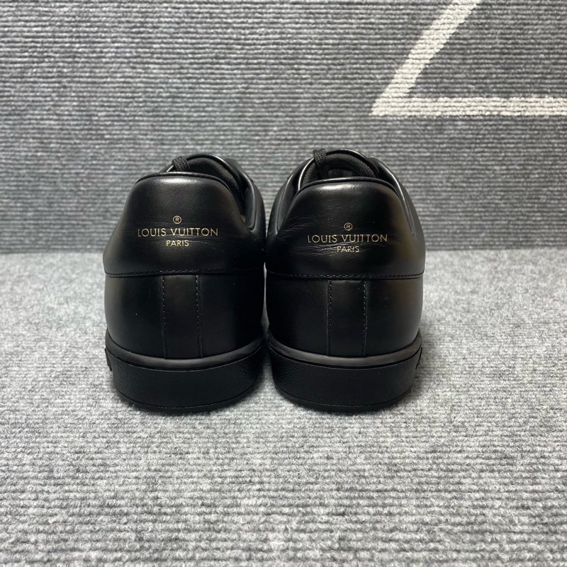 Louis Vuitton路易威登 黑色皮面鐳射老花板鞋 尺碼 40.5碼🧡-2
