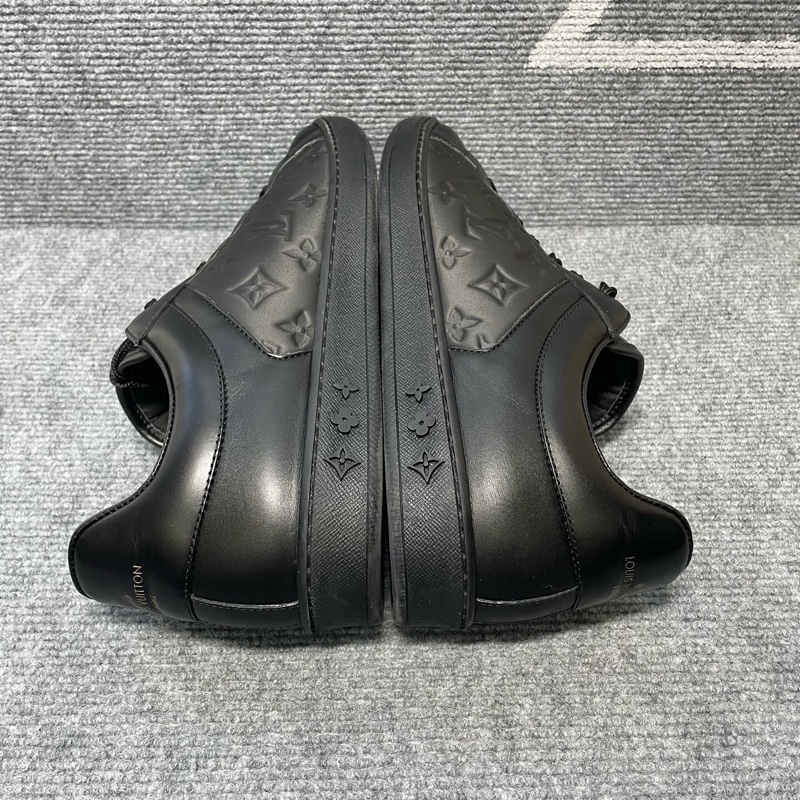 Louis Vuitton 路易威登 黑色皮面老花板鞋 42碼🧡-3