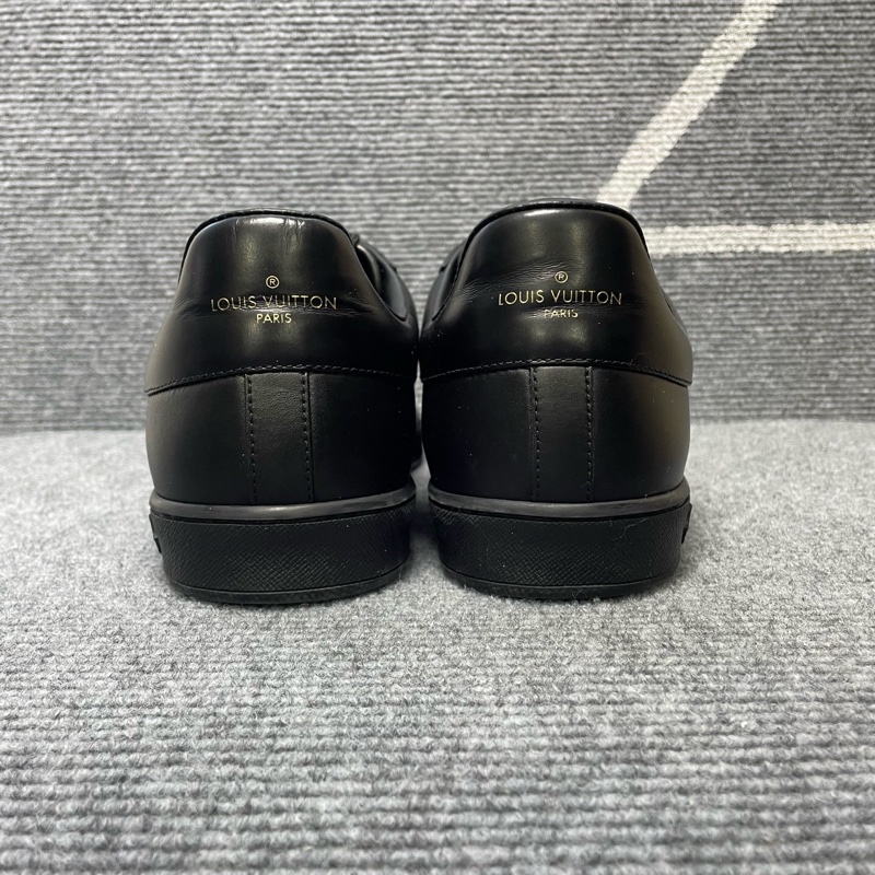 Louis Vuitton 路易威登 黑色皮面老花板鞋 42碼🧡-4