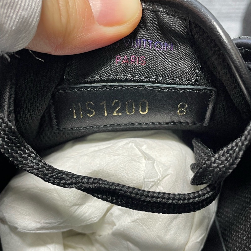 Louis Vuitton 路易威登 黑色皮面老花板鞋 42碼🧡-5