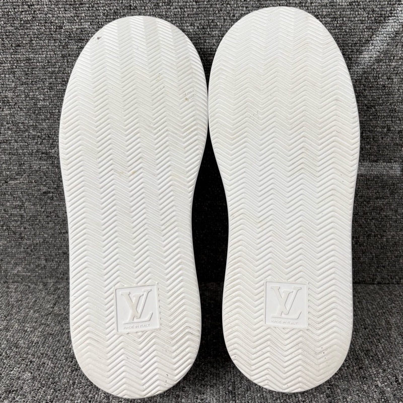 LouisVuitton路易威登 黑色亮皮面棋盤格松糕鞋尺碼 42.5碼 🧡-7