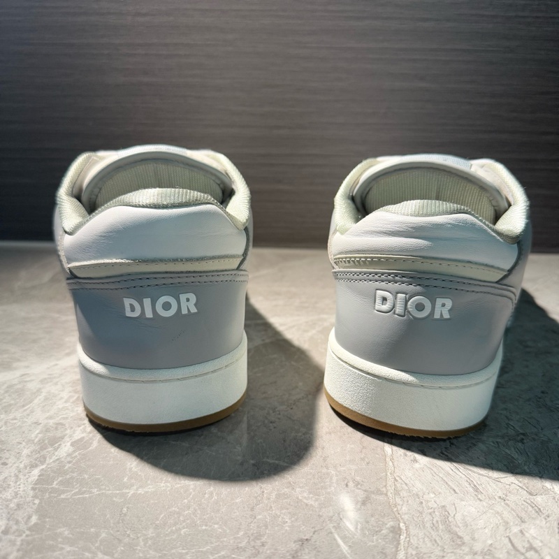 Dior 迪奧女鞋灰白色老花滿印拼接經典b27系列 37碼-2