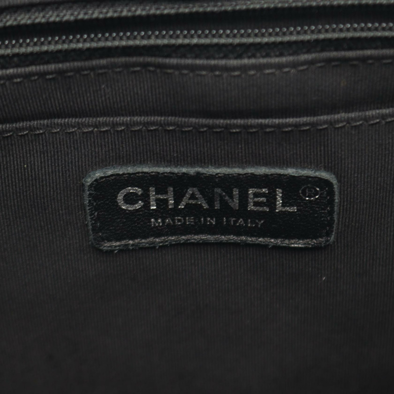 香奈兒 (CHANEL) 絎縫雙肩包，羊皮材質，黑色，二手，女士，帶五金配件-3