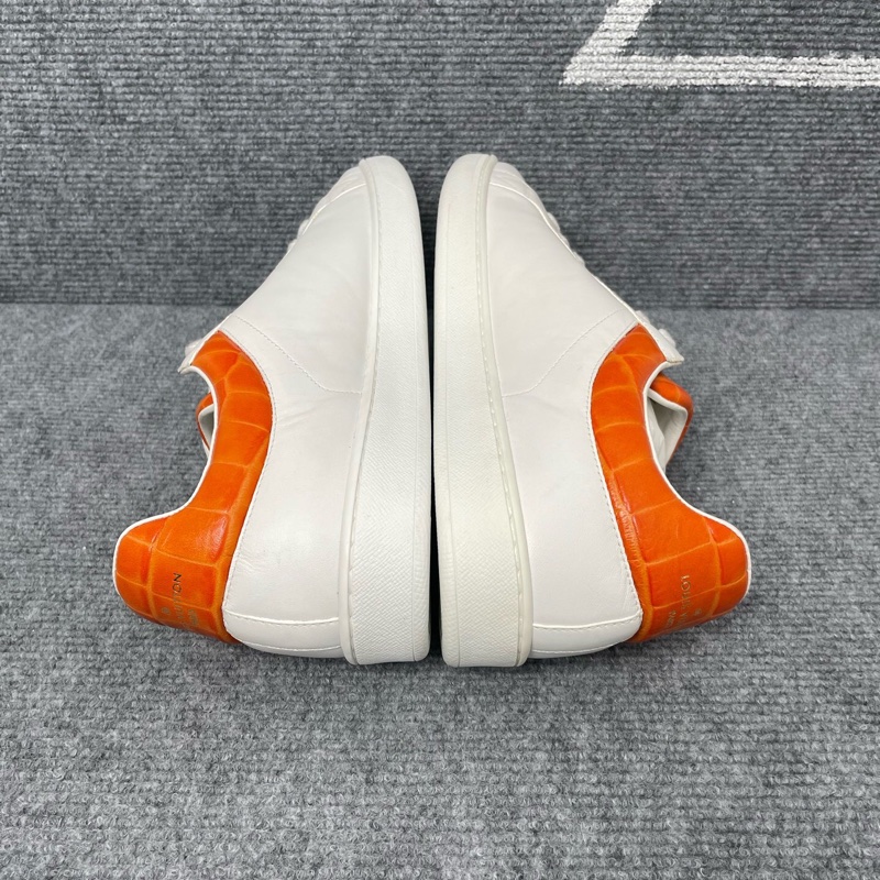 僅試穿 99.9新 LouisVuitton路易威登 白色皮面橙尾板鞋 41.5碼 🧡-3