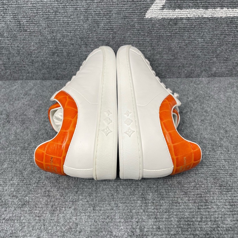 僅試穿 99.9新 LouisVuitton路易威登 白色皮面橙尾板鞋 41.5碼 🧡-4