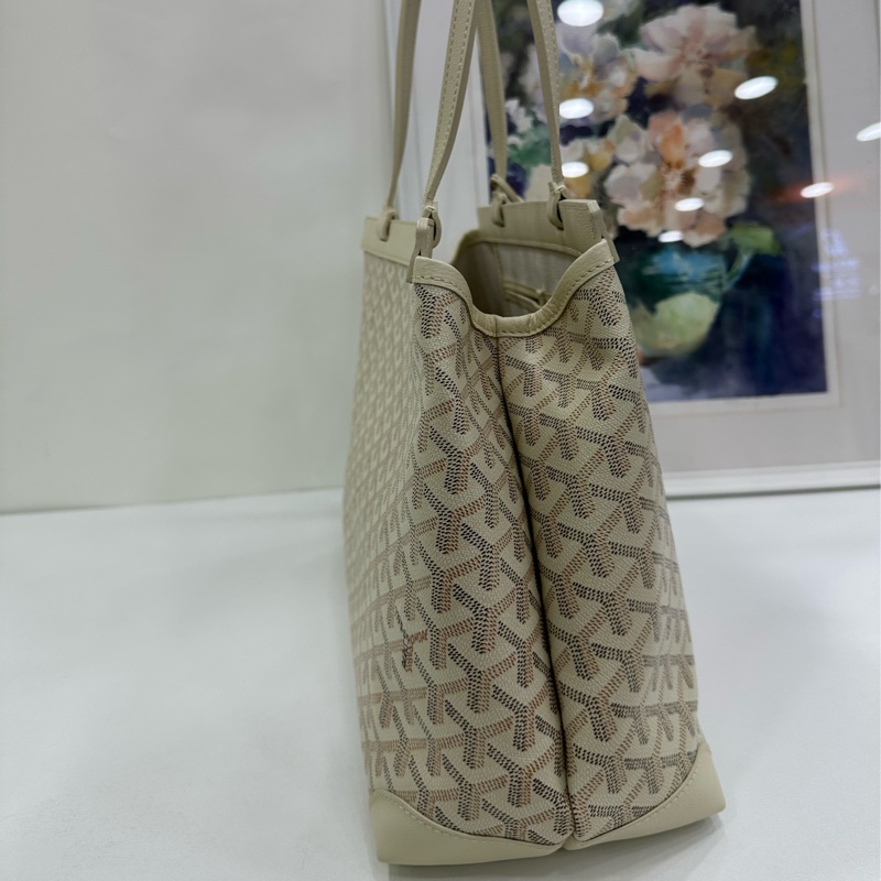 Goyard 戈雅 白色老花托特包手提單肩包 tote-3