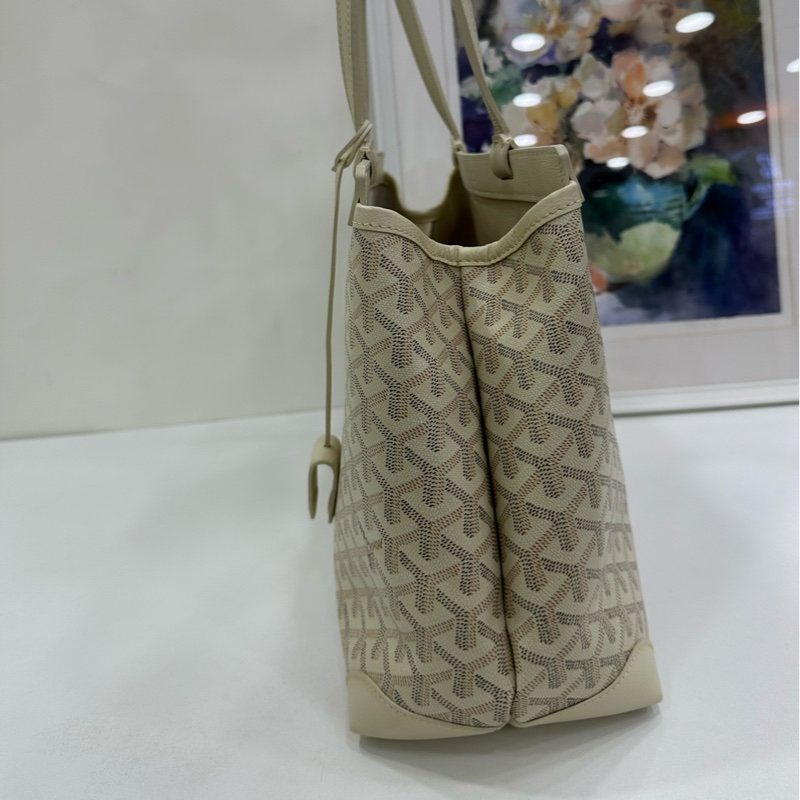 Goyard 戈雅 白色老花托特包手提單肩包 tote-4