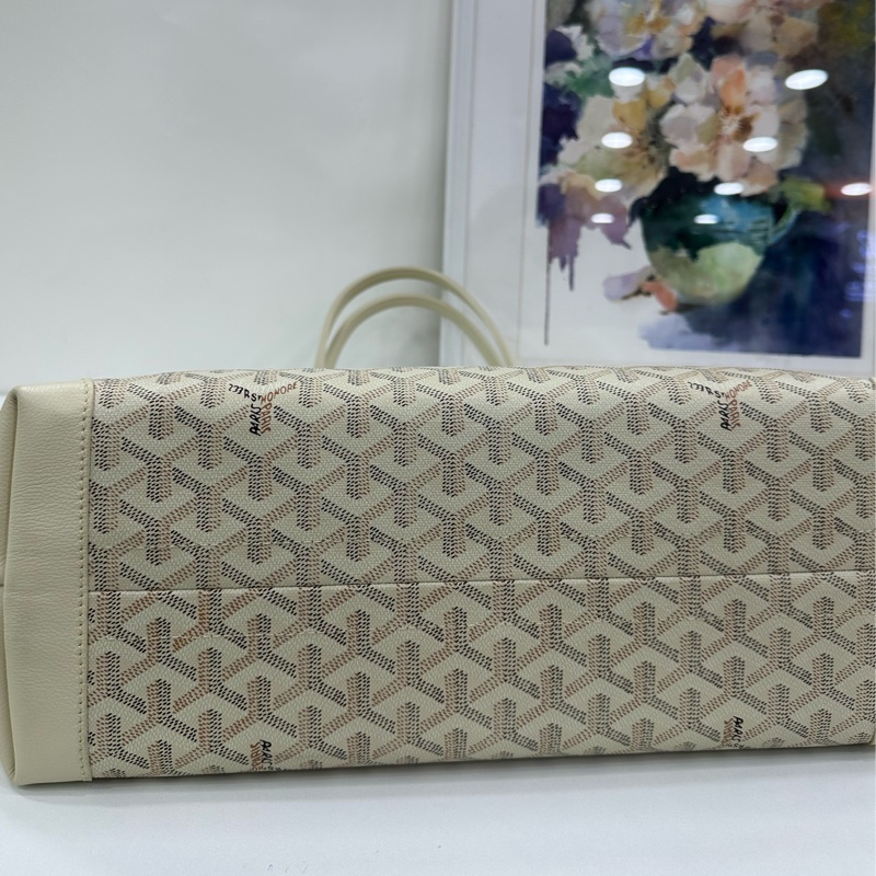 Goyard 戈雅 白色老花托特包手提單肩包 tote-6
