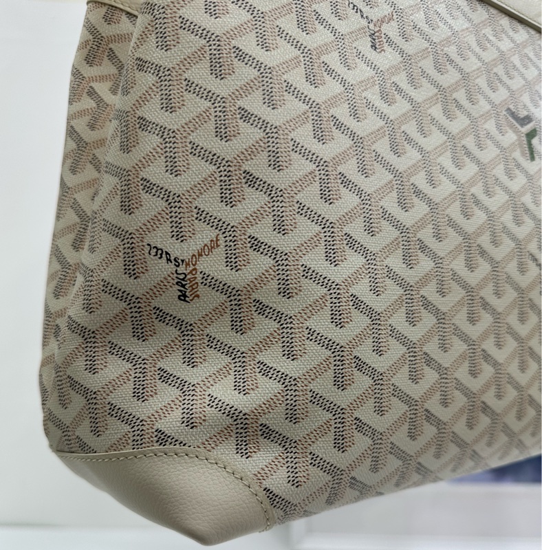 Goyard 戈雅 白色老花托特包手提單肩包 tote-8