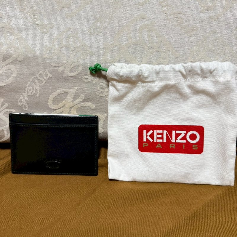 KENZO黑色WINKY牛革卡夾-1