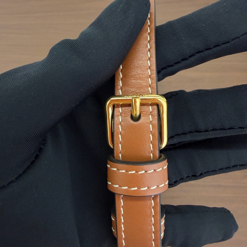 99新CELINE賽琳凱旋門老花腋下包 五金原膜經典金色鎖扣-8
