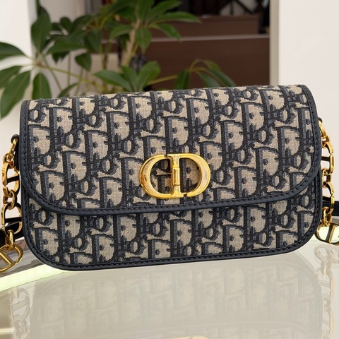Dior迪奧新款小號蒙田Avenue 30鏈條包單肩斜挎包 尺寸22.5x6.5x12.5cm