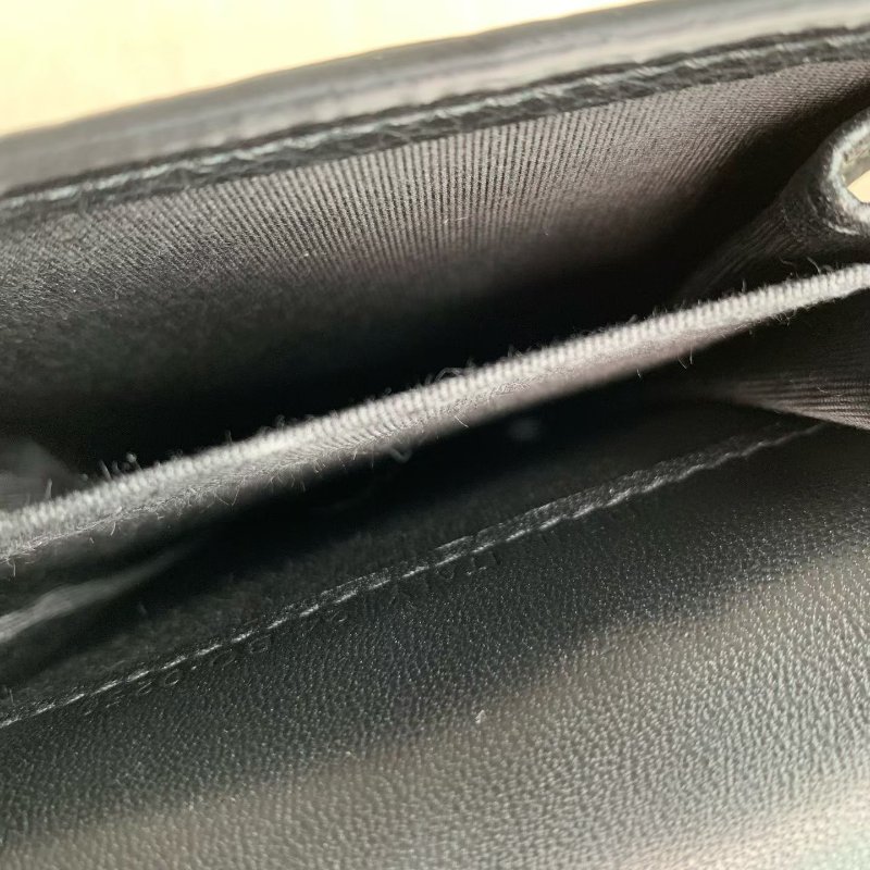 Dior 黑銀肩背手機包 黑色銀扣 10*18*3 98新配件塵袋-8