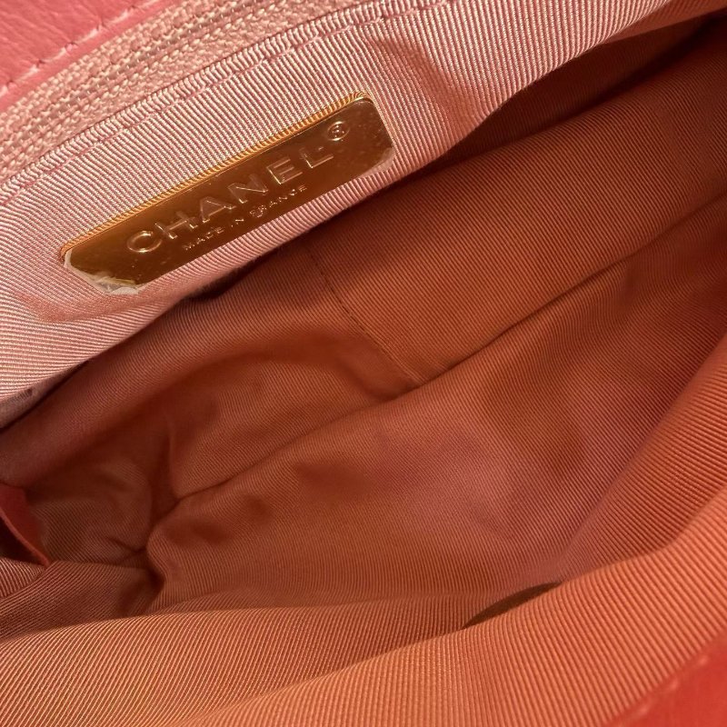 Chanel 幻彩19bag小號 人魚粉 金扣 羊皮 26*17*8 99新配件盒子 塵袋 保卡-8
