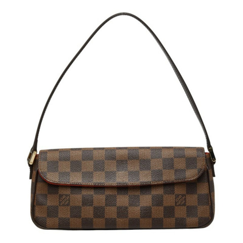 路易威登 Damier Recoleta 單肩手提包 N51299 棕色皮革 女士 LOUIS VUITTON