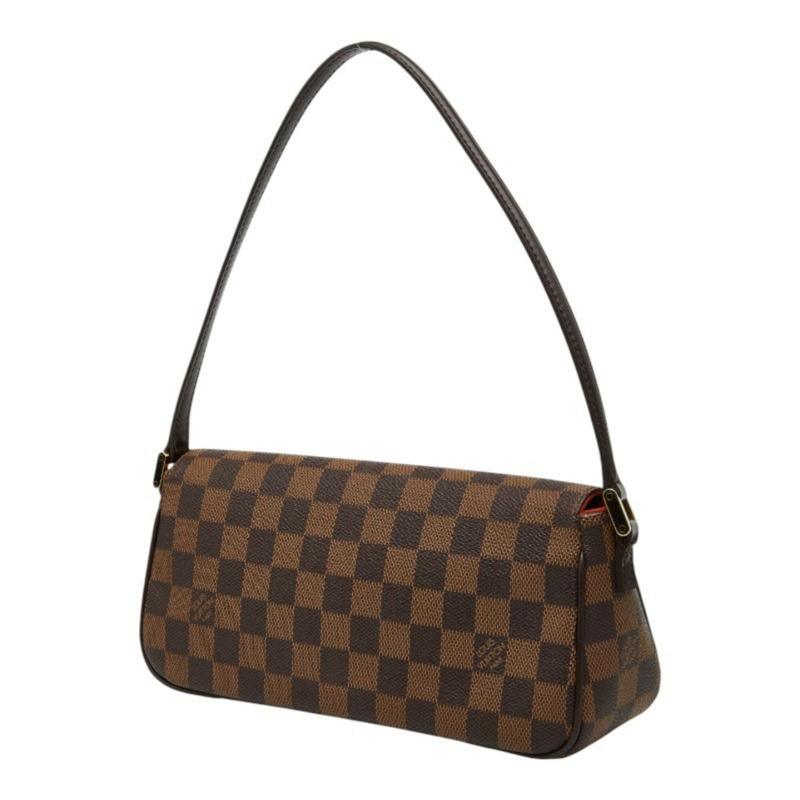 路易威登 Damier Recoleta 單肩手提包 N51299 棕色皮革 女士 LOUIS VUITTON-1