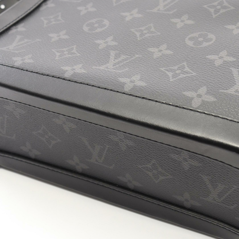 路易威登 Soft Trunk 單肩包 M44730 Monogram Eclipse 帆布 黑色 二手-7
