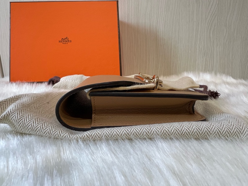 Hermes 愛馬仕 茶色/萊姆（內袋）雙色Roulis Slim 金釦(離櫃全新）-7