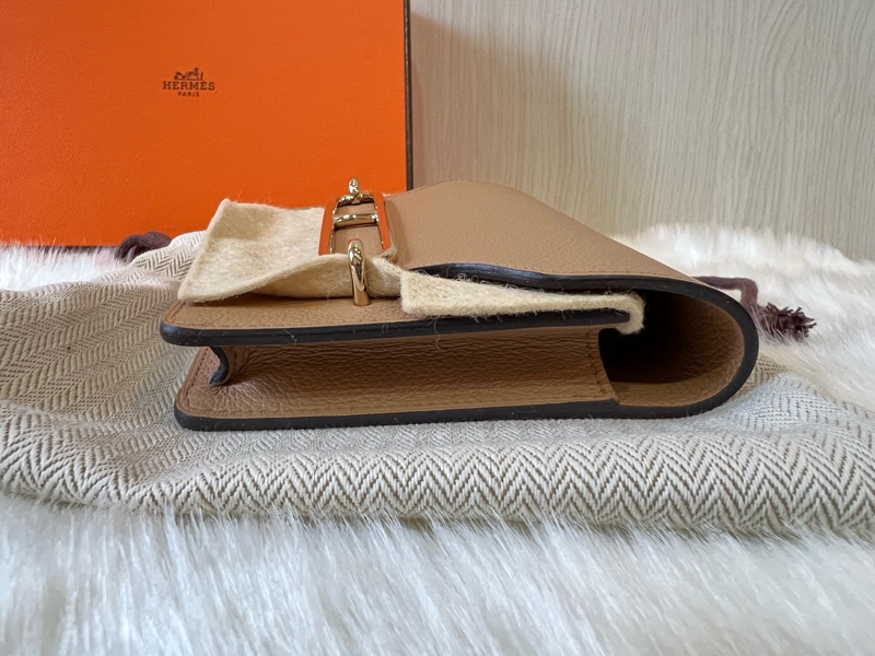 Hermes 愛馬仕 茶色/萊姆（內袋）雙色Roulis Slim 金釦(離櫃全新）-8